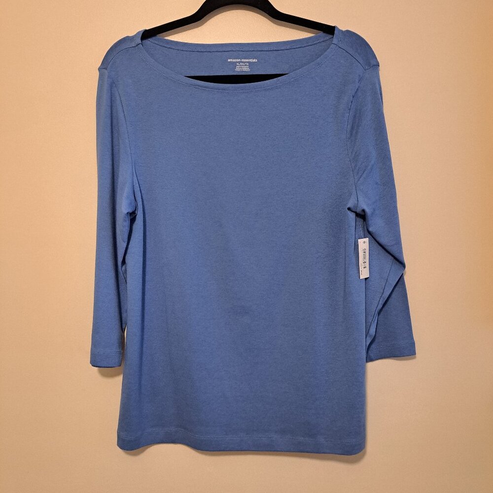 3/4 sleeve Boatneck Top